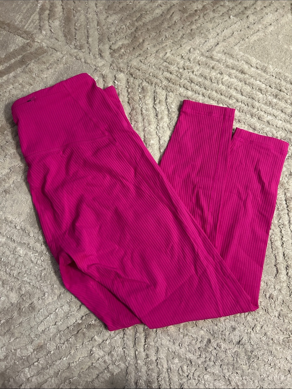 Spyder Ribbed High-Waist Leggings - Hot Pink